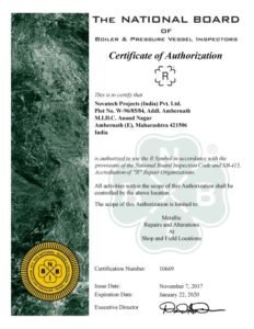 Novatech R Certificate